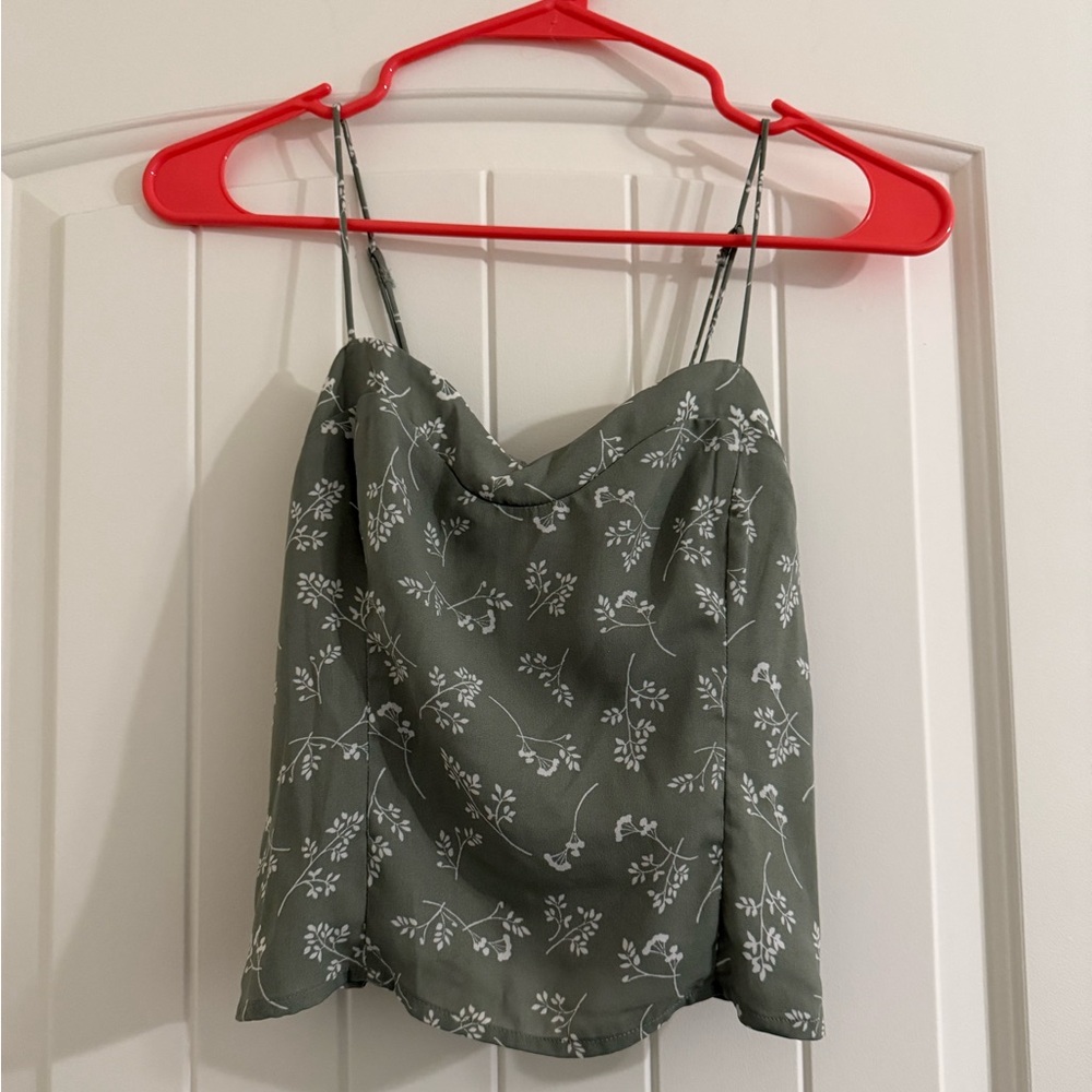 Sage Floral Top